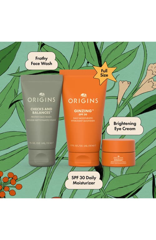 Origins Glowing Essentials Set $40 Value In Transparent