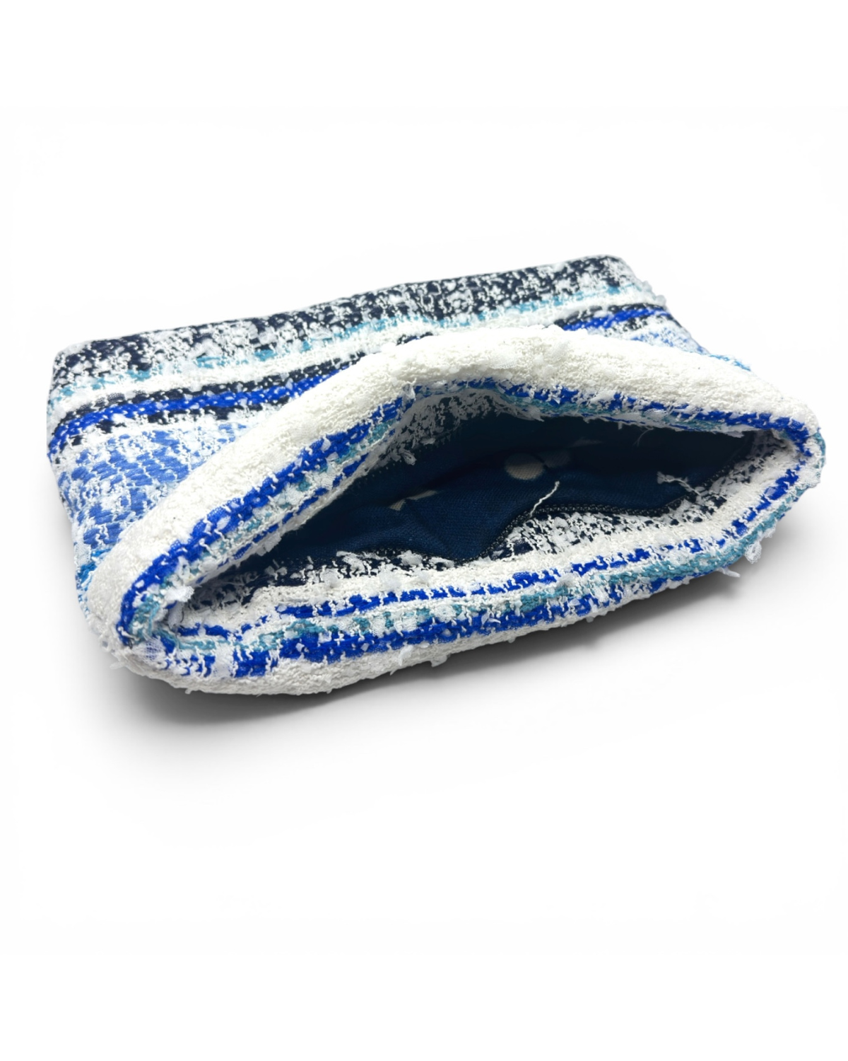 Summer Clutch Style 001, Alternate, color, Blue, White, and Black