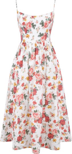 Tallulah Puff Sleeve Midi Dress