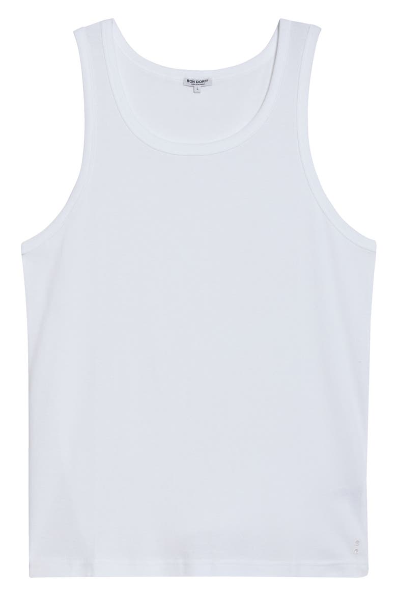 Ribbed Cotton Tank, Alternate, color, OPTIC WHITE