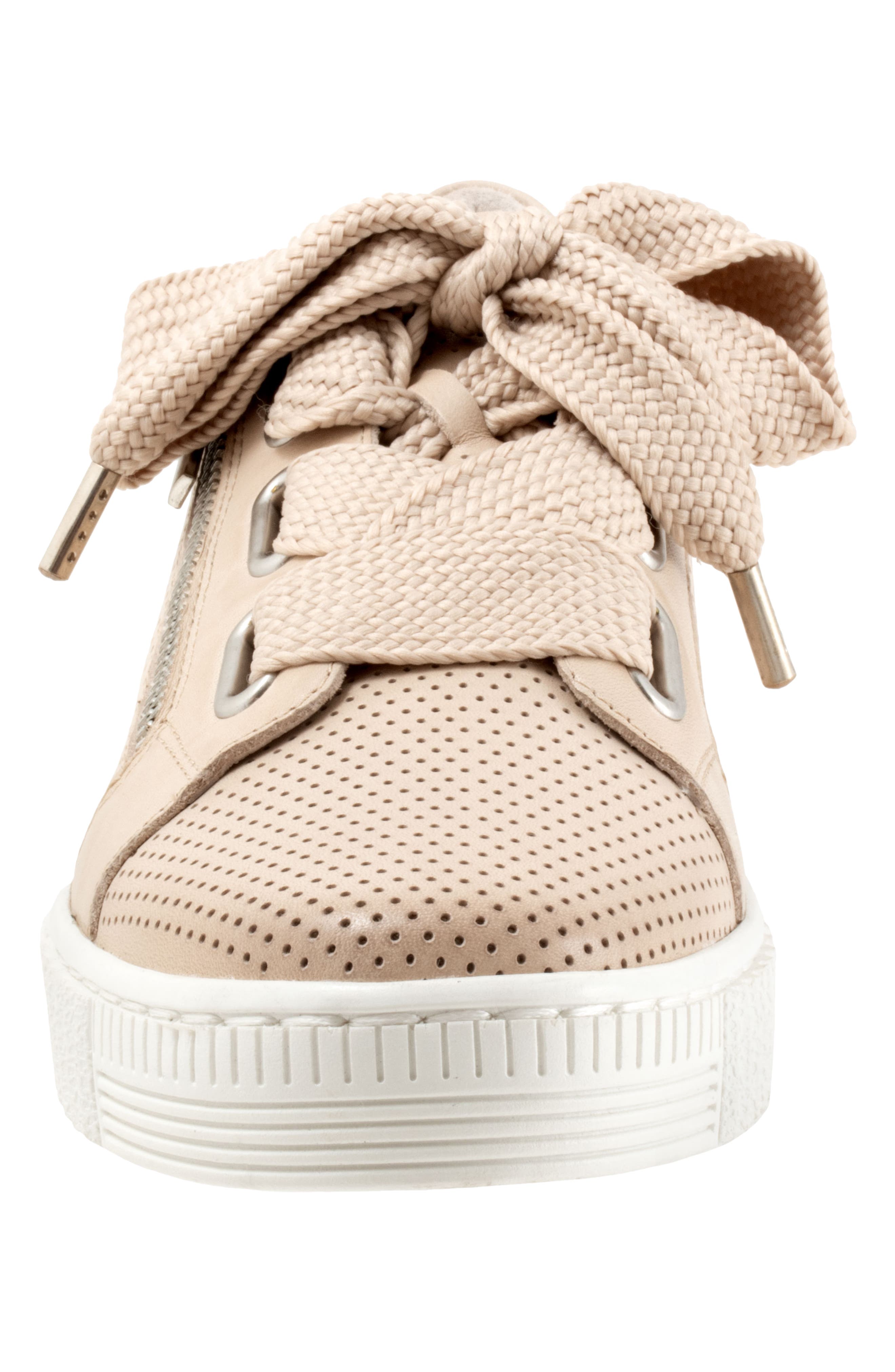 Jovi Perforated Leather Sneaker, Alternate, color, BIRCH