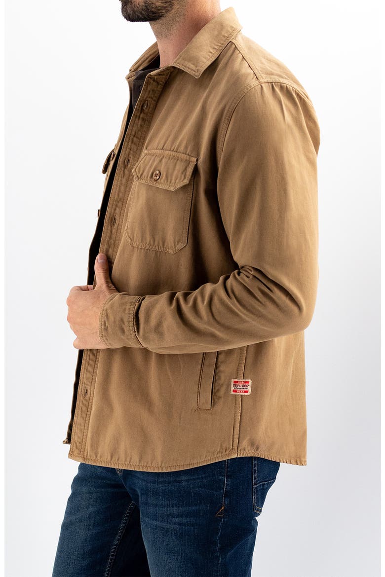 Cotton Canvas Shirt Jacket, Alternate, color, WALNUT