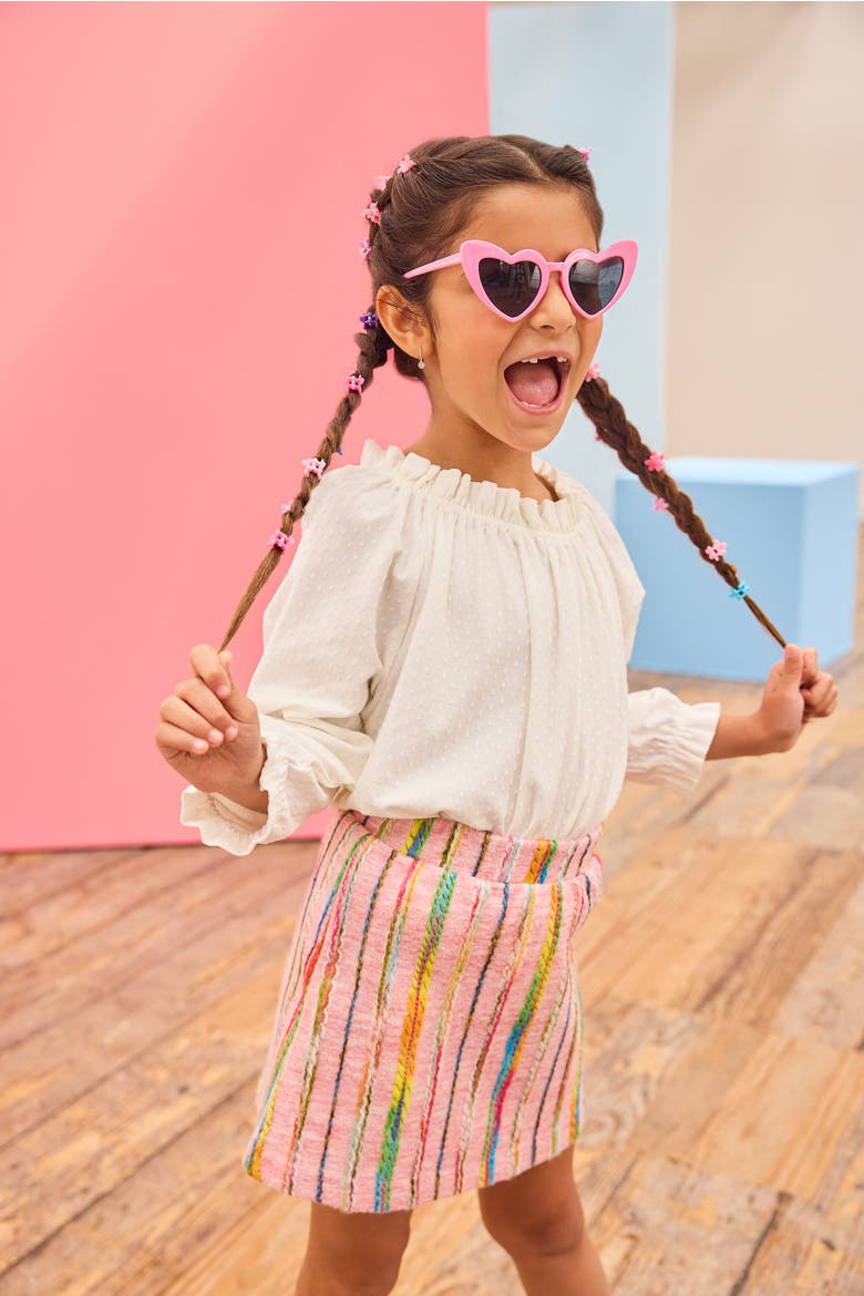 Kids' Wool Mini Skirt, Alternate, color, Wavy Pink Multi Wool