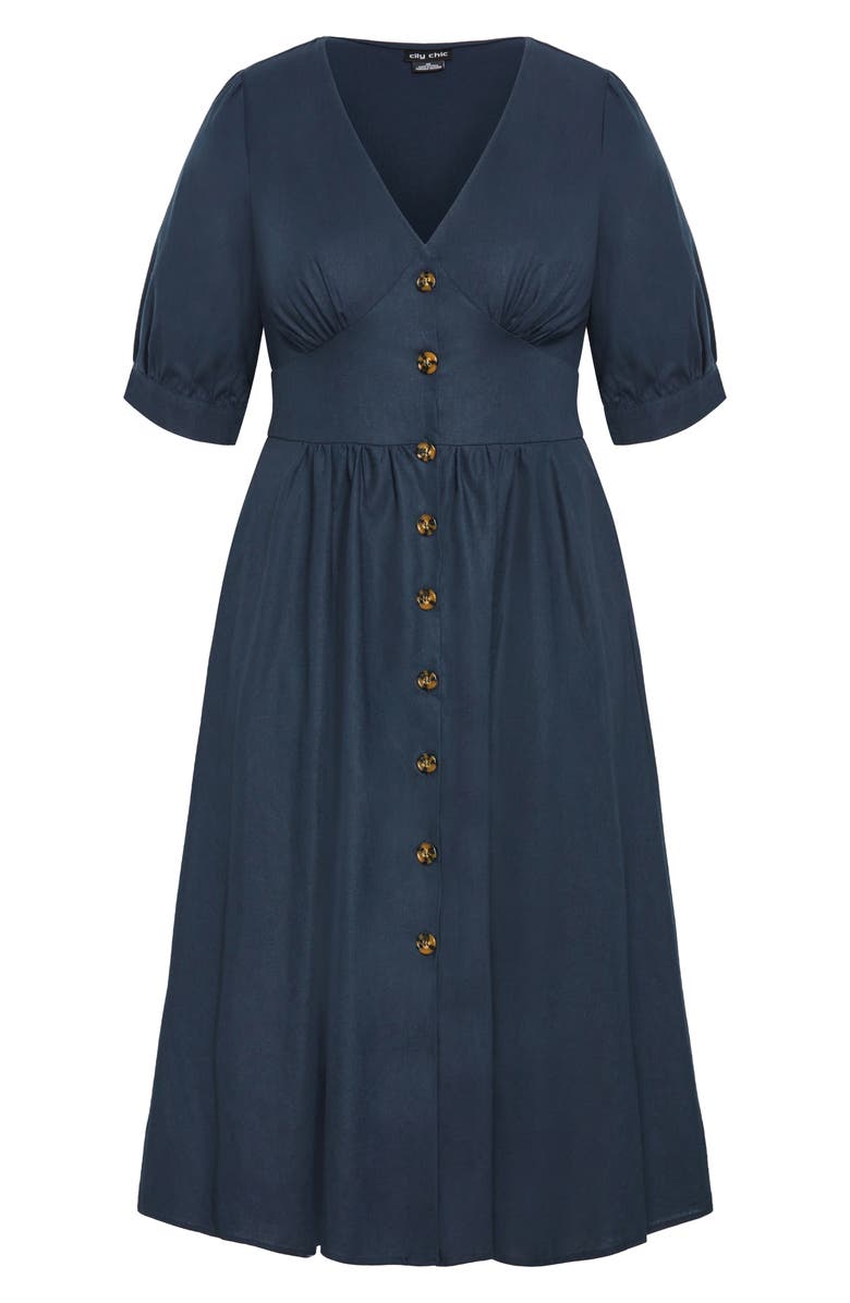 City Chic Sunset Stroll Fit & Flare Midi Dress, Alternate, color, 