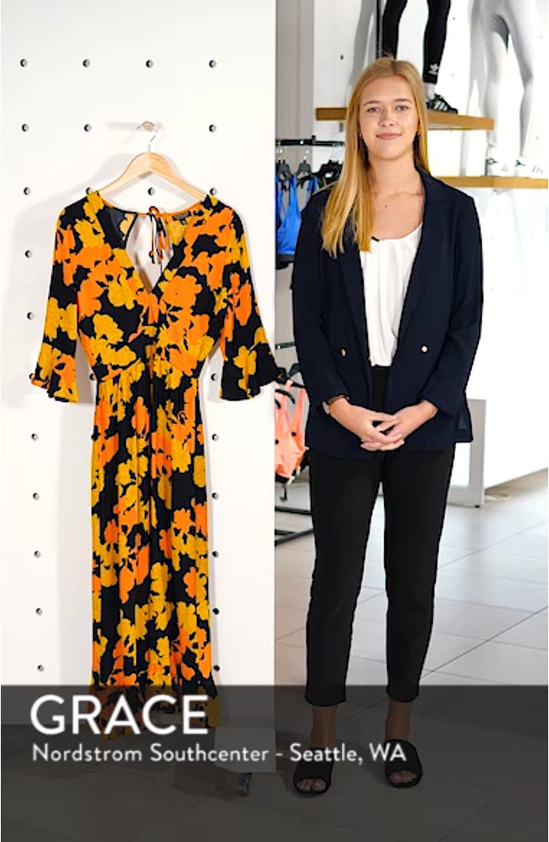 Bold Floral Midi Dress, sales video thumbnail