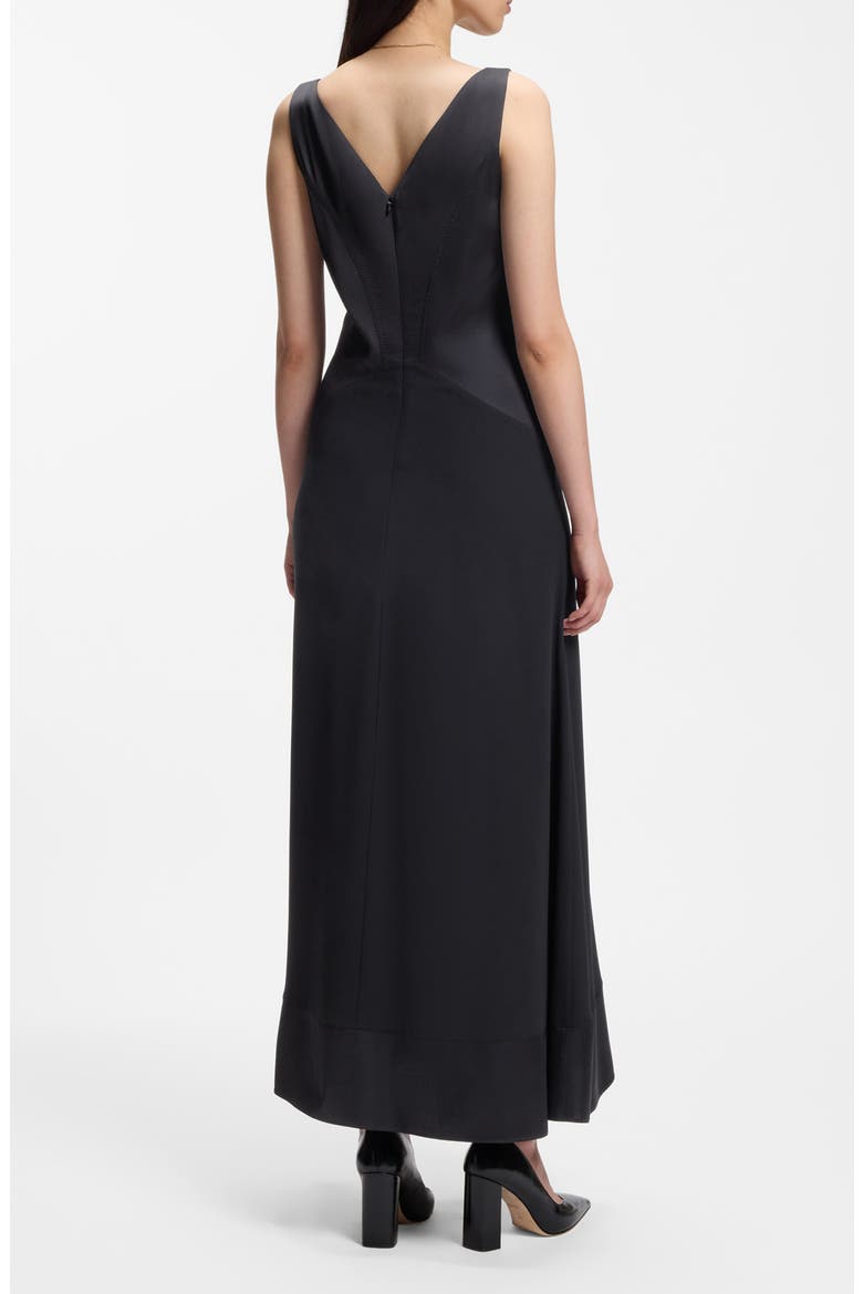 Depalma Topstitched A-Line Slipdress, Alternate, color, DEEPEST MIDNIGHT