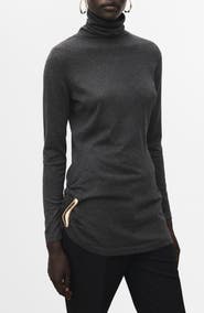 MANGO Turtleneck Tunic with Brooch