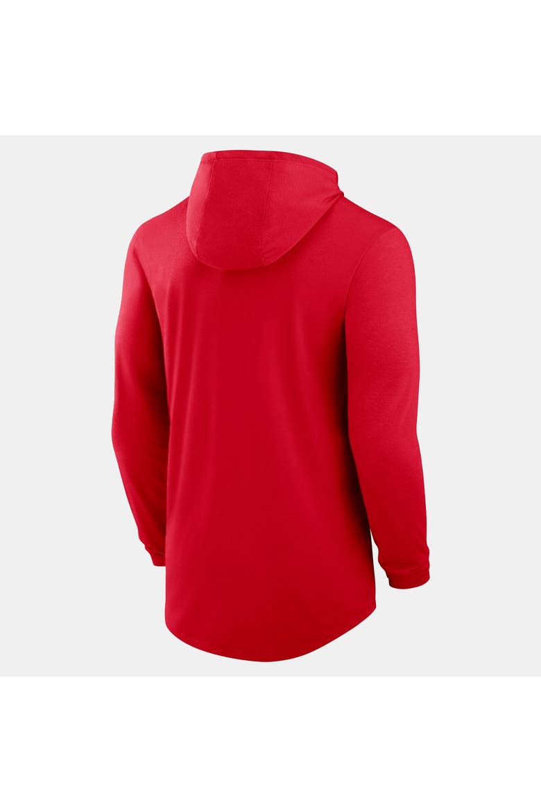 Men's Nike Red Georgia Bulldogs Primetime Pattern Tri-Blend Dri-FIT Long Sleeve Hooded T-Shirt, Alternate, color, Red