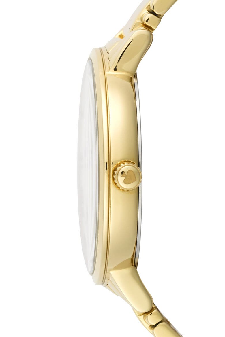 'gramercy grand' round bracelet watch, 38mm, Alternate, color, GOLD