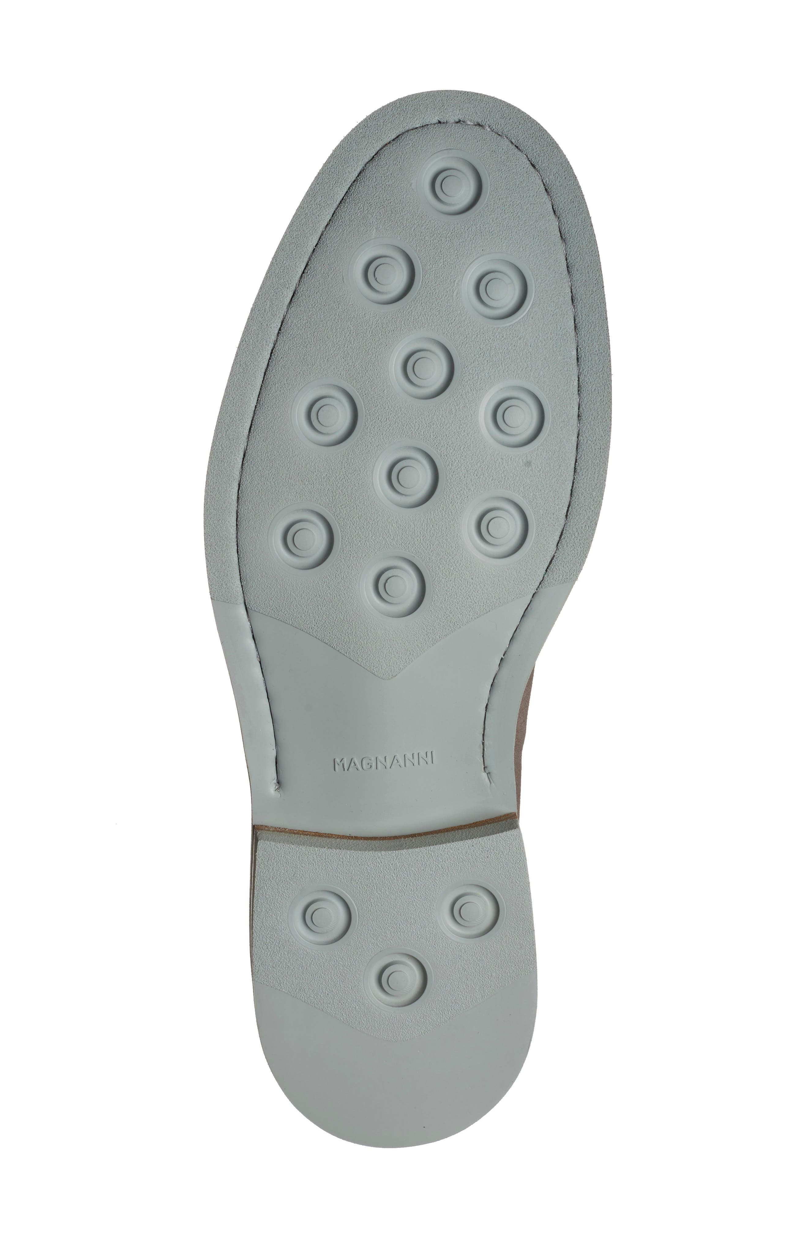 Baretta Leather Penny Loafer, Alternate, color, GREY SUEDE