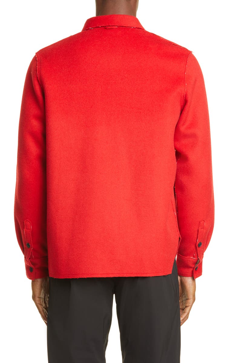 Ovadia Ike Military Wool Blend Flannel Overshirt, Alternate, color,