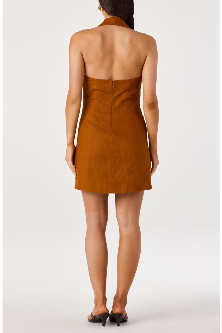 Rosemarie Linen & Cotton Minidress, Alternate, color, RUST