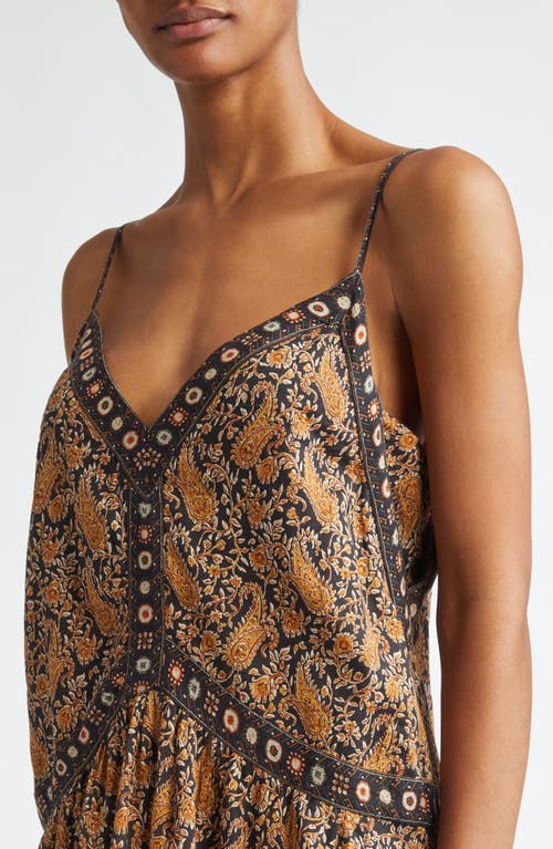 Isabel Marant Étoile Danielle Floral Cotton Blend Dress In Black/brown Multi