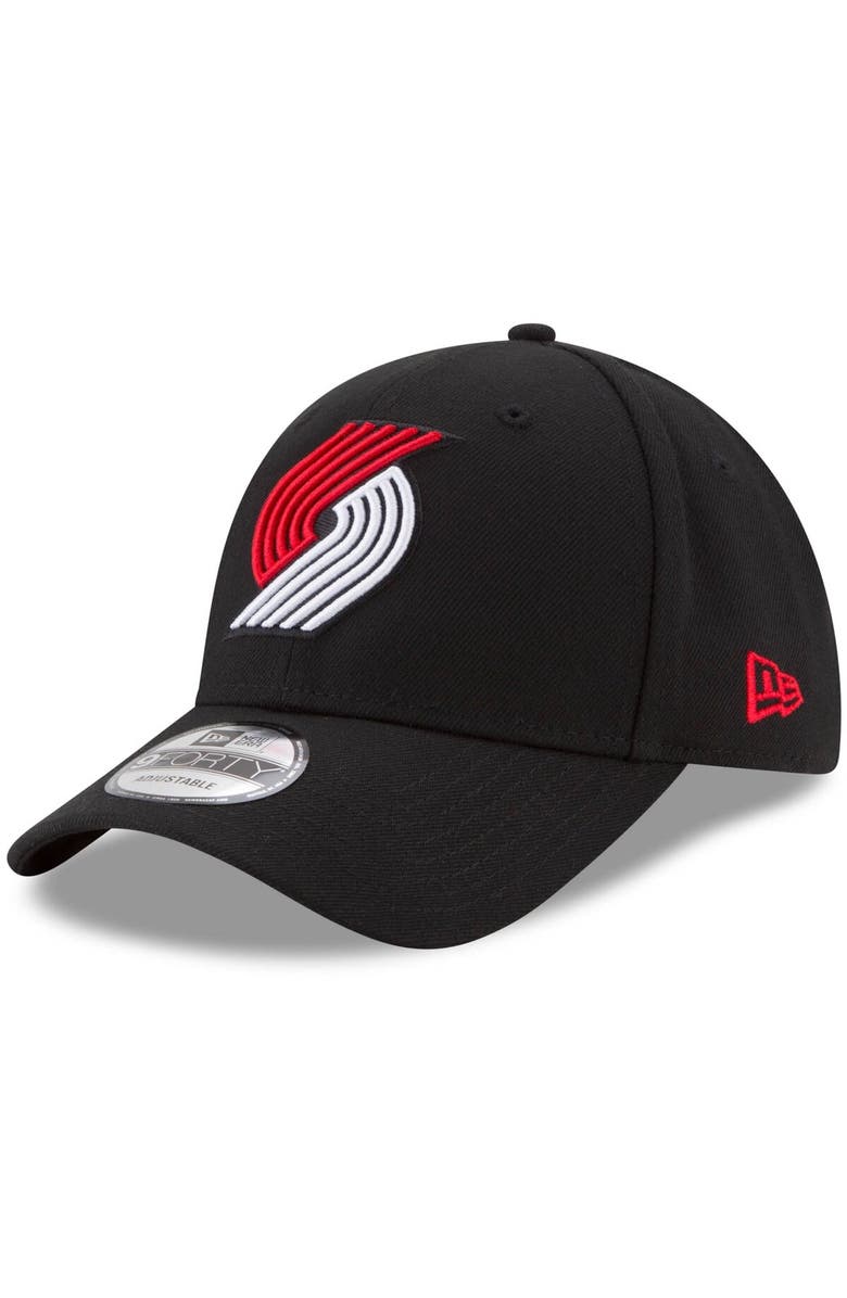 New Era Men's New Era Black Portland Trail Blazers Official The League 9FORTY Adjustable Hat, Main, color, 