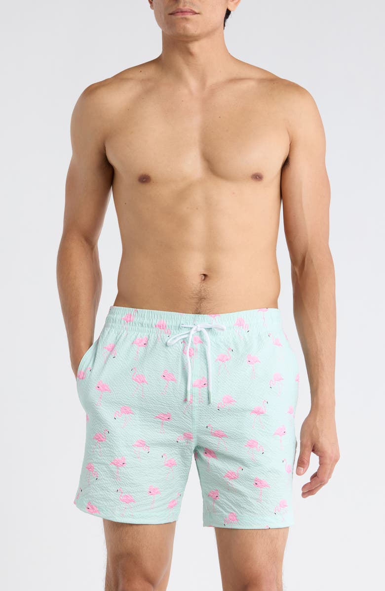 Trunks Surf & Swim Co. Sano 6.5-Inch Swim Shorts, Main, color, Seafoam