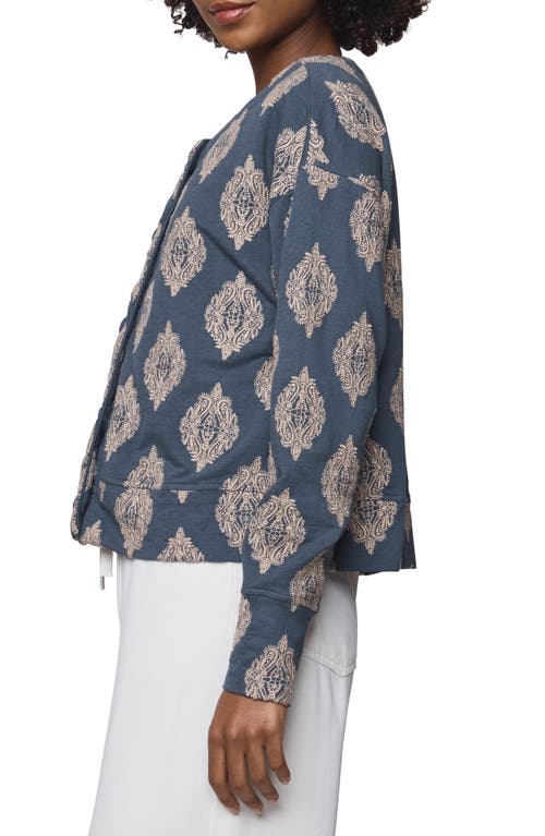 Splendid Blaire Embroidered Cardigan In Blue