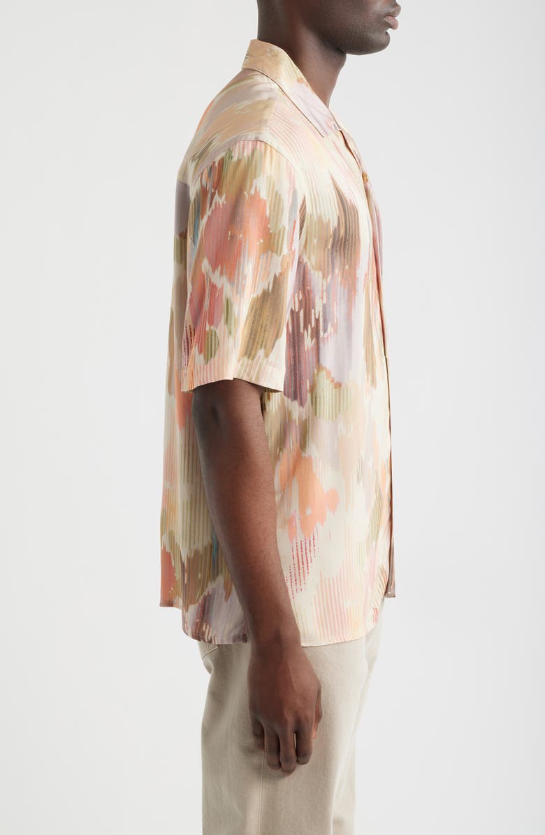 Wax London Didcot Corrigated Floral Camp Shirt, Alternate, color, Pastel Multi