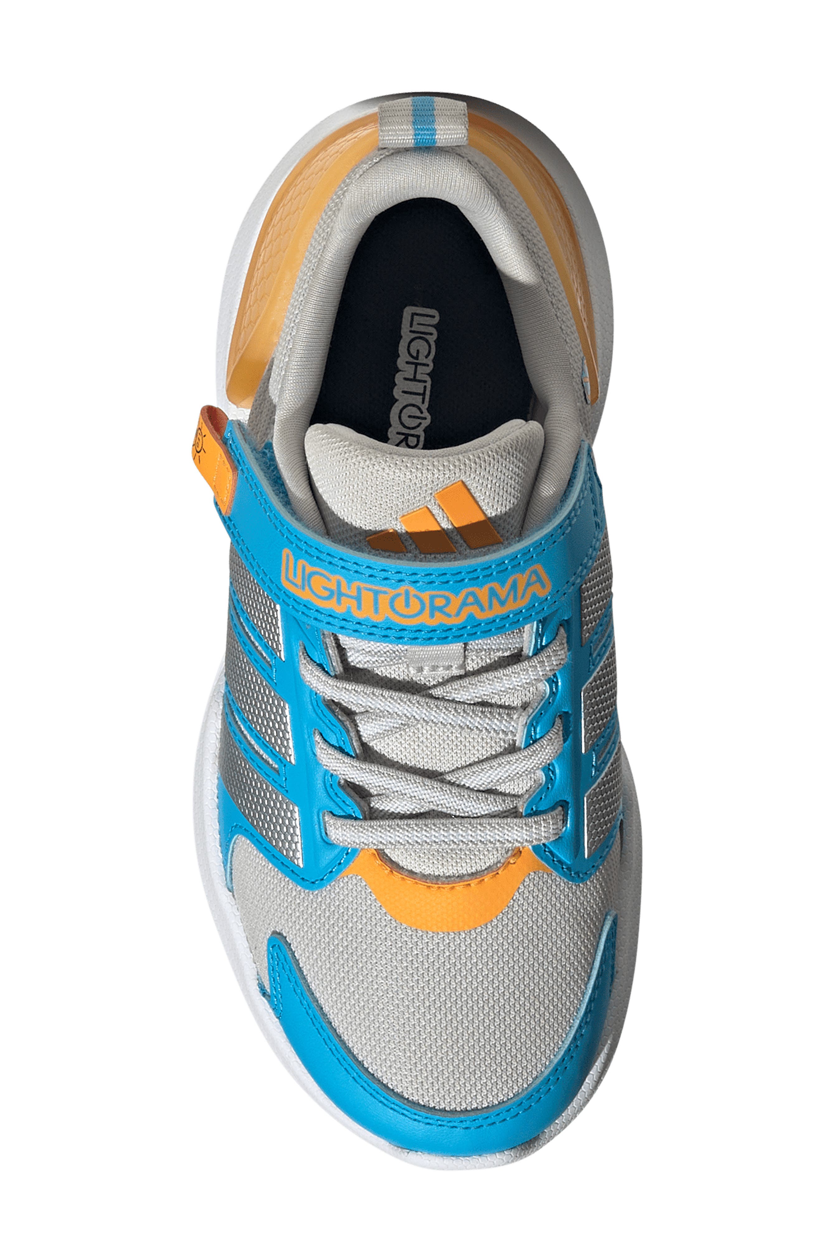 adidas Kids' Lightorama Sneaker, Alternate, color, Grey One/ Matte Silver/ Aqua