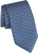 FERRAGAMO Zelig Gancini Print Silk Tie