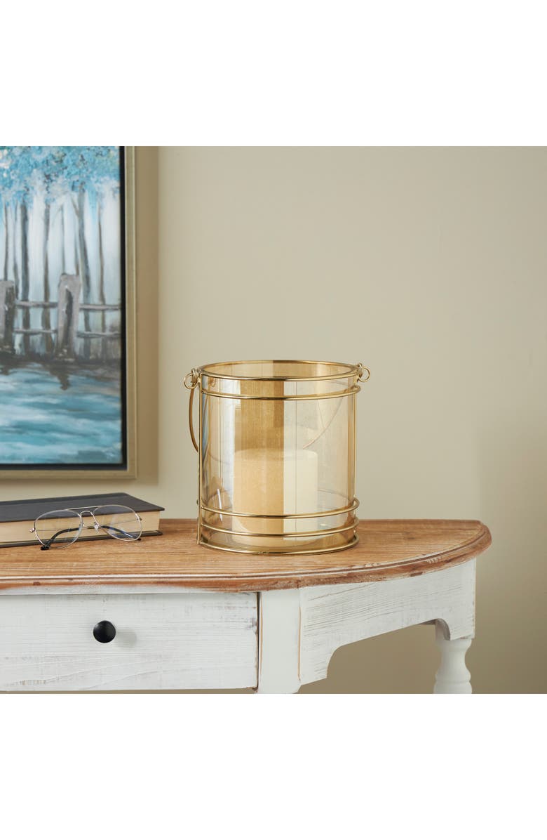 VIVIAN LUNE HOME Metal Candle Lantern, Alternate, color, Gold