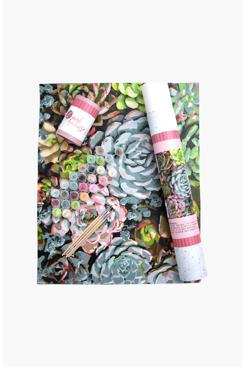 Sensitive Succulents Paint by Numbers Kit, Main, color, Greens / Pinks