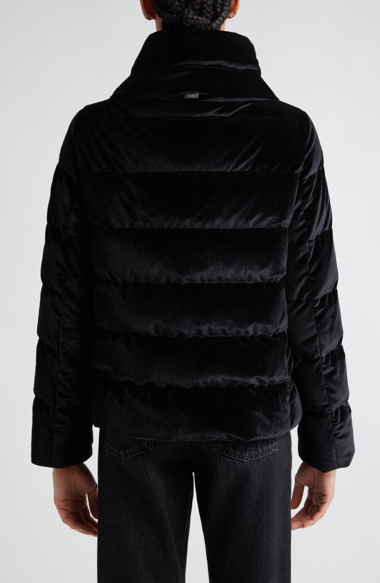Herno Stretch Velvet Down Puffer Jacket, Alternate, color, 