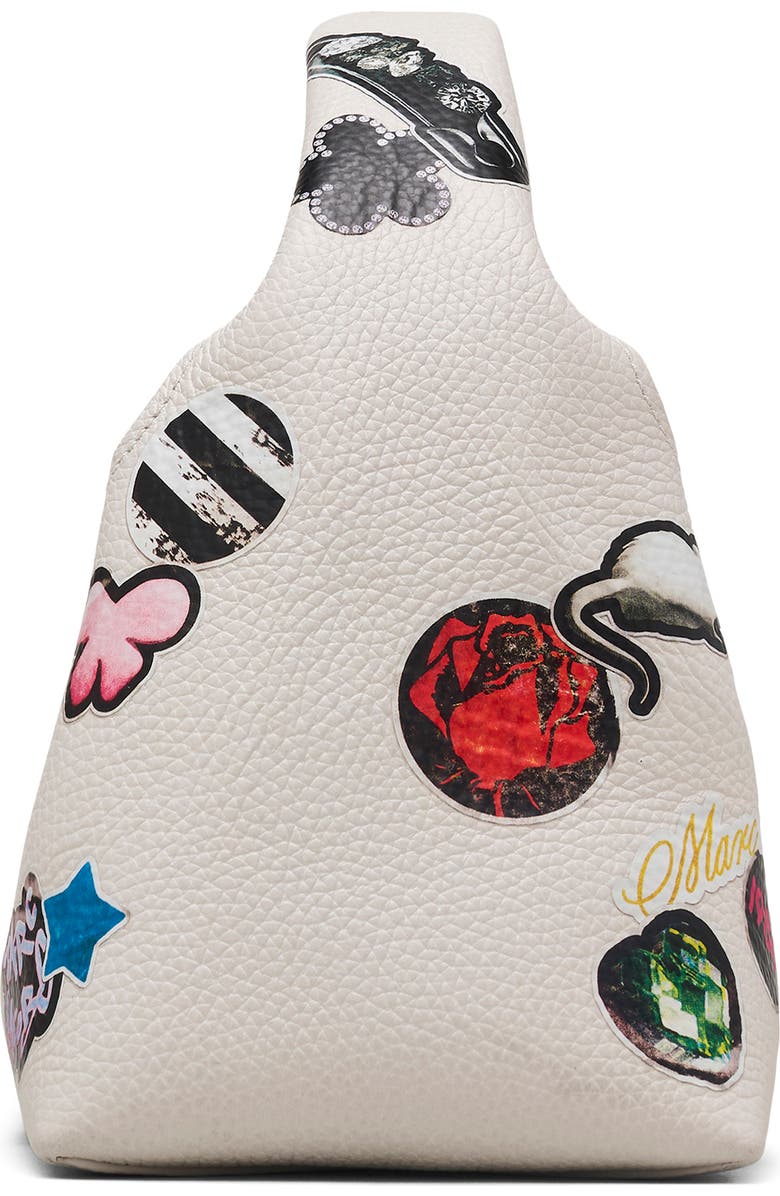 Marc Jacobs The Mini Sack Sticker Leather Top Handle Bag, Alternate, color,