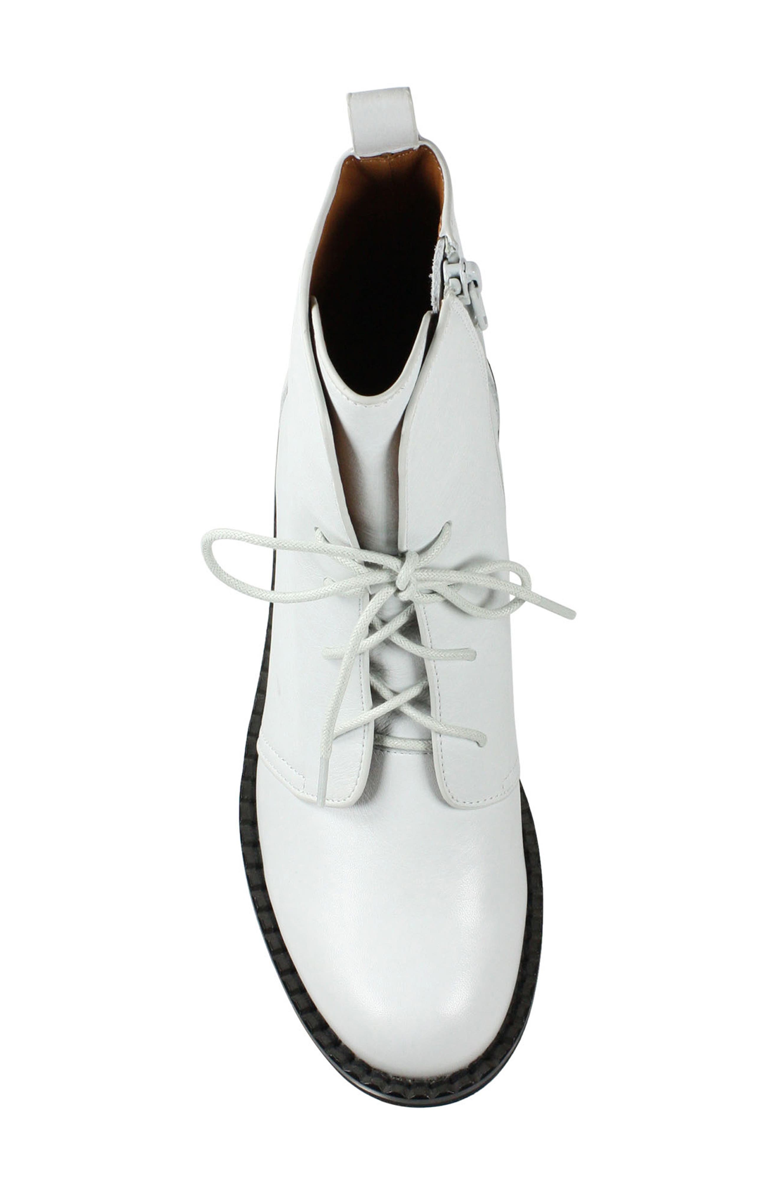 Fruma Lace-Up Boot, Alternate, color, WHITE