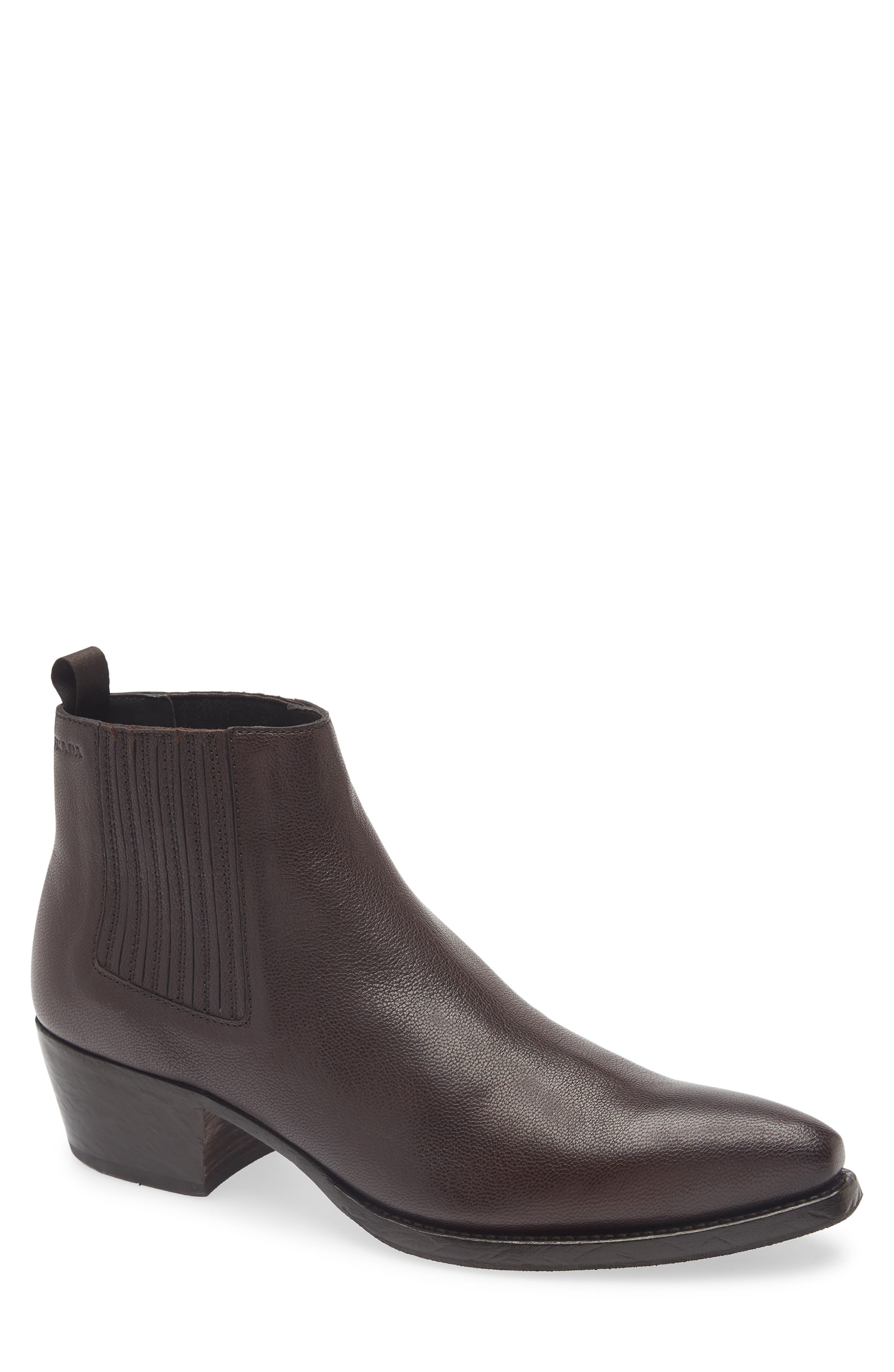Prada Western Chelsea Boot, Main, color, Moro