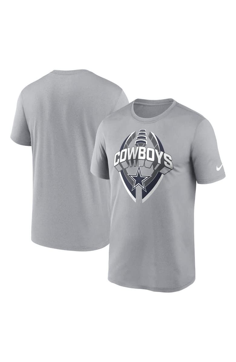 Nike Men's Nike Silver Dallas Cowboys Legend Icon Performance T-Shirt, Main, color, Silver