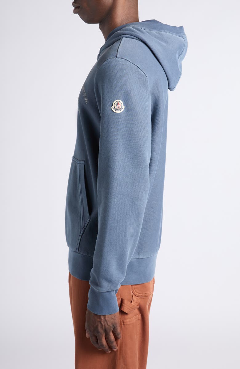 Moncler Logo Graphic Hoodie, Alternate, color, Insigna Blue