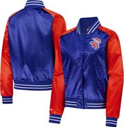 Mitchell & Ness Women's Mitchell & Ness Royal Denver Broncos Team 2.0 Satin Raglan Full-Snap Jacket