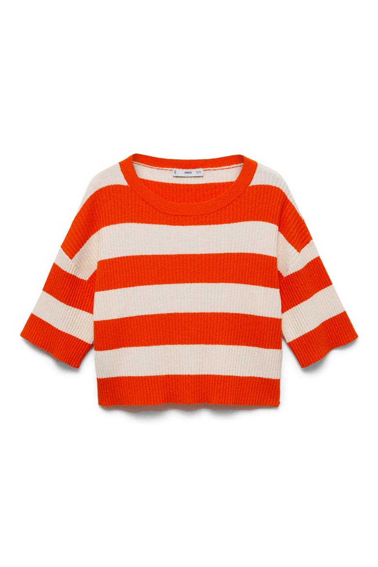 Gabriela Stripe Elbow Sleeve Sweater, Alternate, color, ORANGE