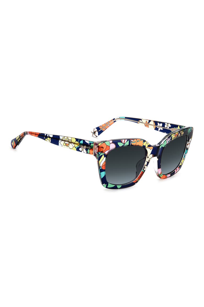 camryns 50mm gradient polarized square sunglasses, Alternate, color, BLUE