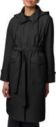 Bernardo Water Resistant Tie Belt Packable Raincoat