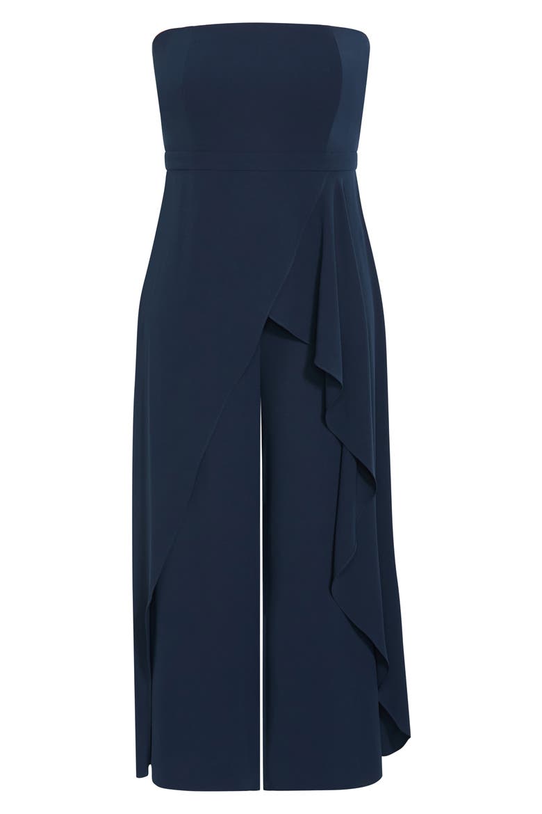 Attract Strapless Jumpsuit, Alternate, color, NAVY