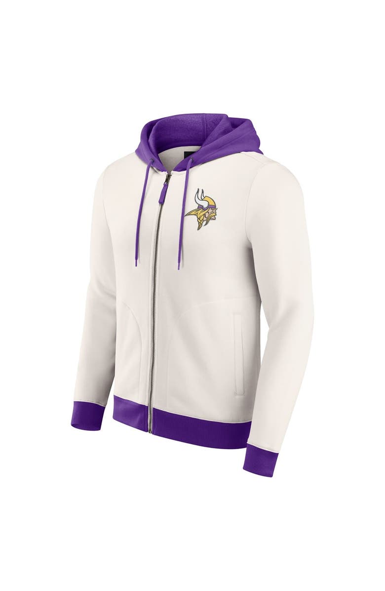 Darius Rucker Collection by Fanatics Men
s Darius Rucker Collection by Fanatics Cream Minnesota Vikings Distressed Graphics Full-Zip Hoodie, Alternate, color, Cream
