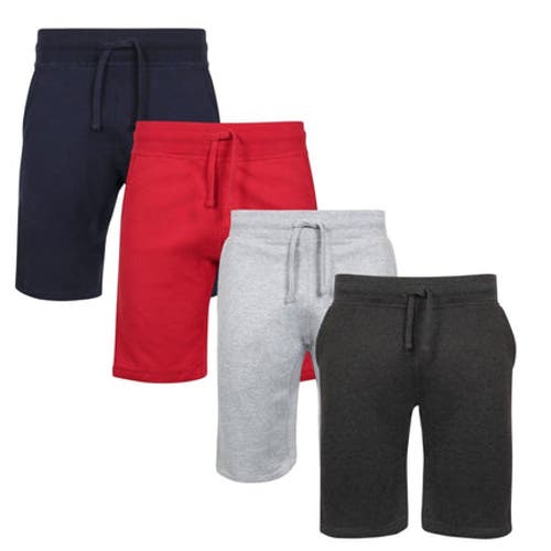 BENBEN BENBEN MENS 4 PACK FRENCH TERRY SHORTS ULTRA SOFT FEEL 