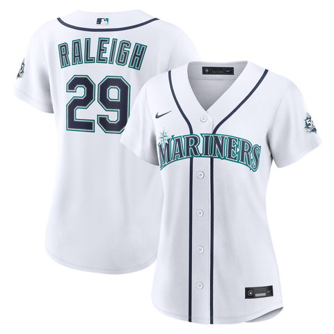 Women's Nike Cal Raleigh White Seattle Mariners Home 50th Season Stadium Jersey