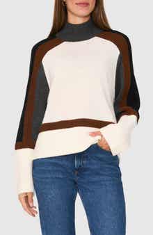 Halogen® Colorblock Mock Neck Sweater