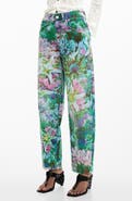 Desigual Wild Garden Print Straight Leg Jeans