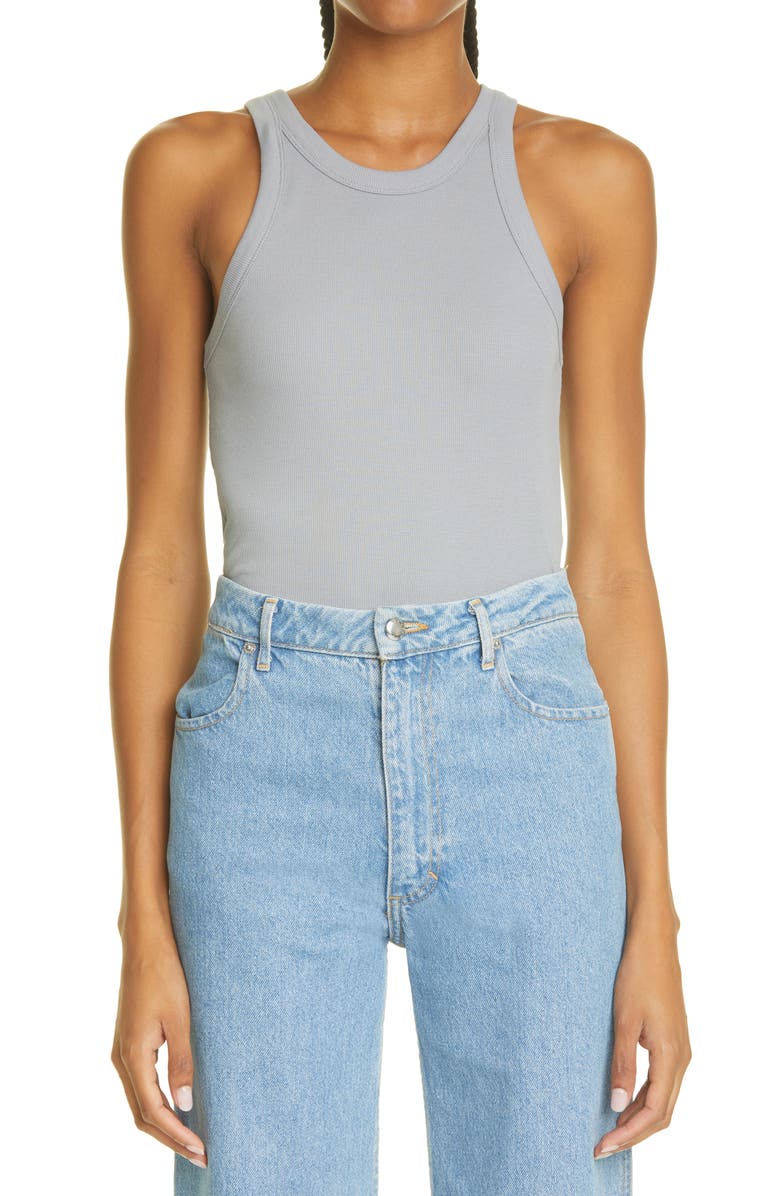 TOTEME Stretch Organic Cotton Rib Tank, Main, color, 