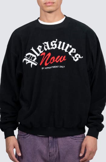 スウェット・トレーナー [PLEASURES] APPOINTMENT FLEECE CREWNECK PLEASURES Appointment Fleece Crewneck Sweatshirt | Nordstrom