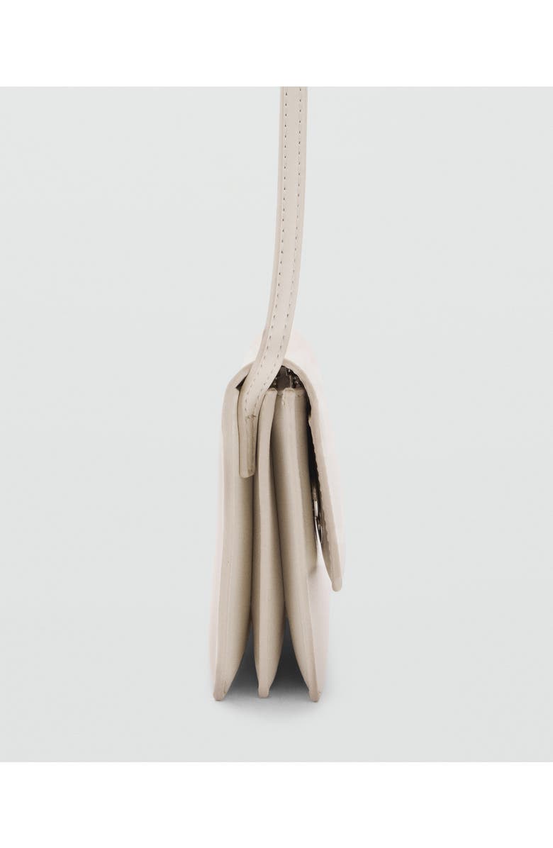 MANGO Faux Leather Crossbody Bag, Alternate, color, Off White