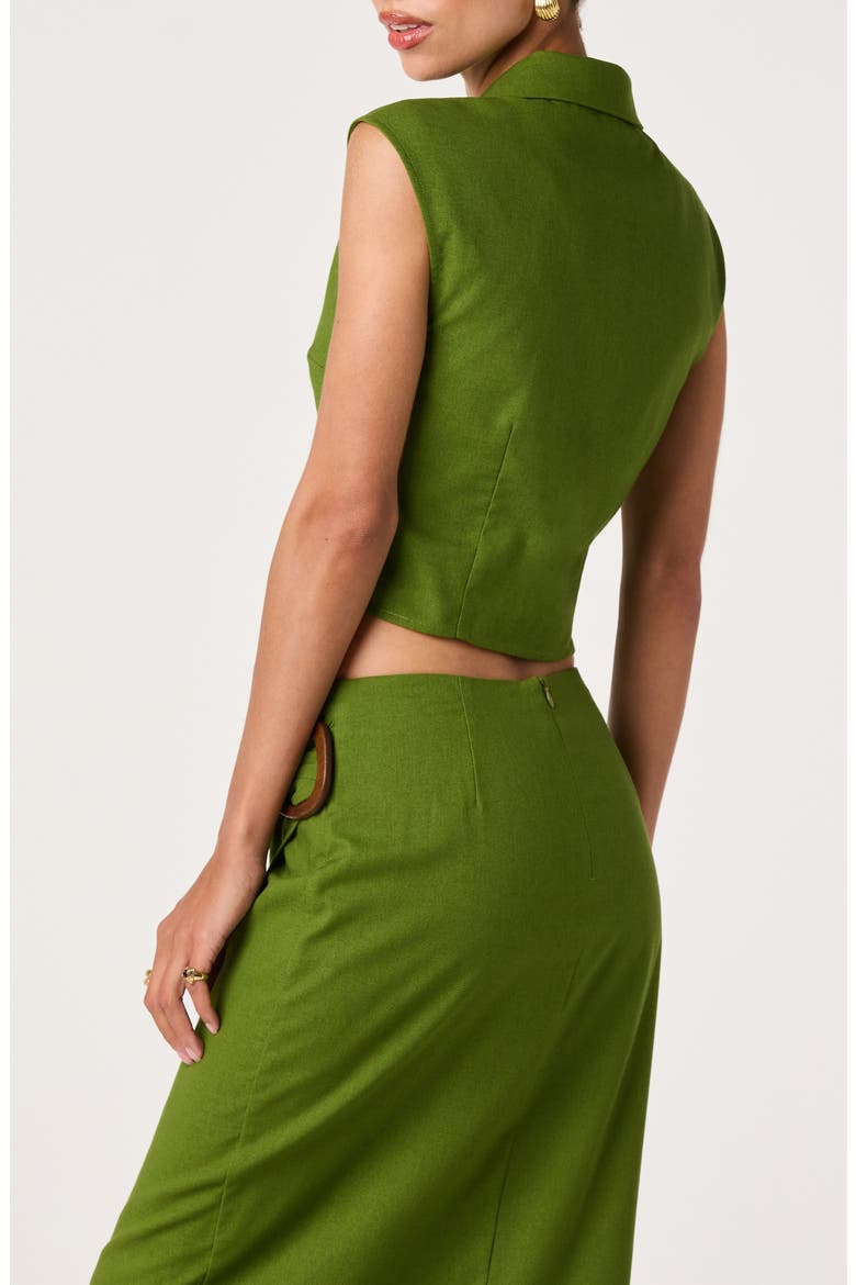 Onyx Buttoned Top, Alternate, color, GREEN
