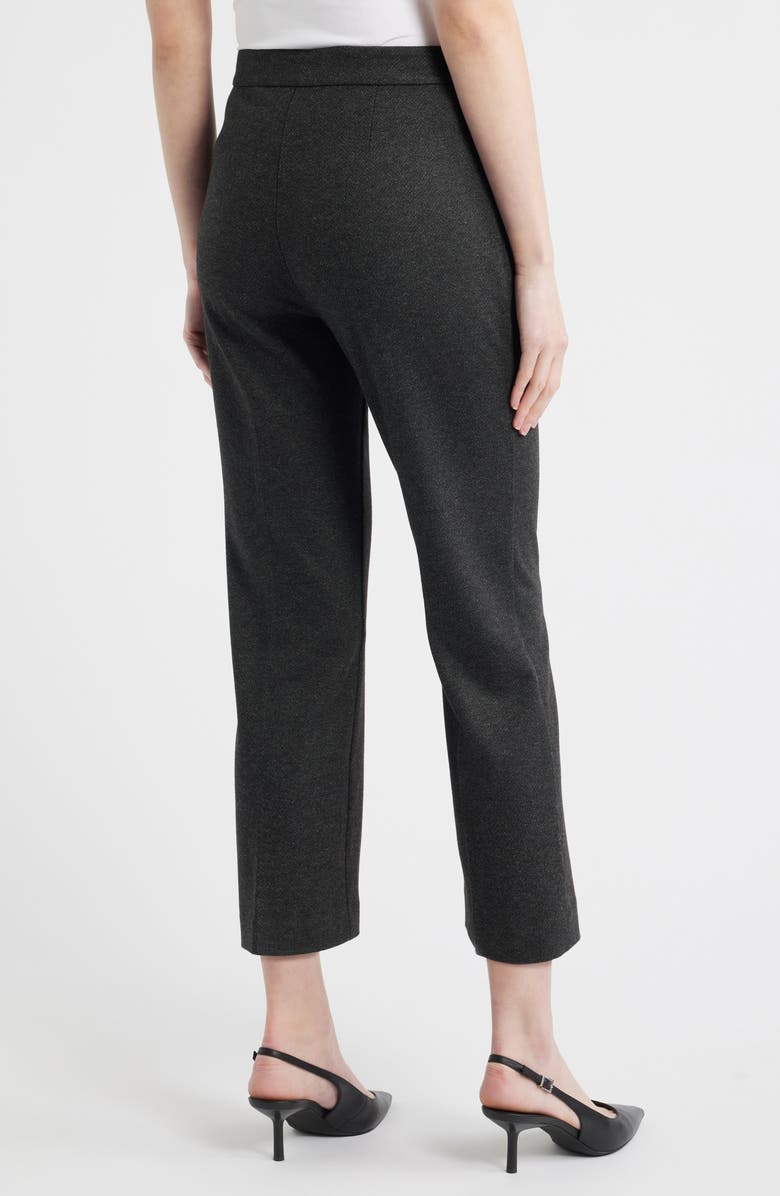 Theory Herringbone Kick Flare Ankle Pants, Alternate, color, Charcoal Melange