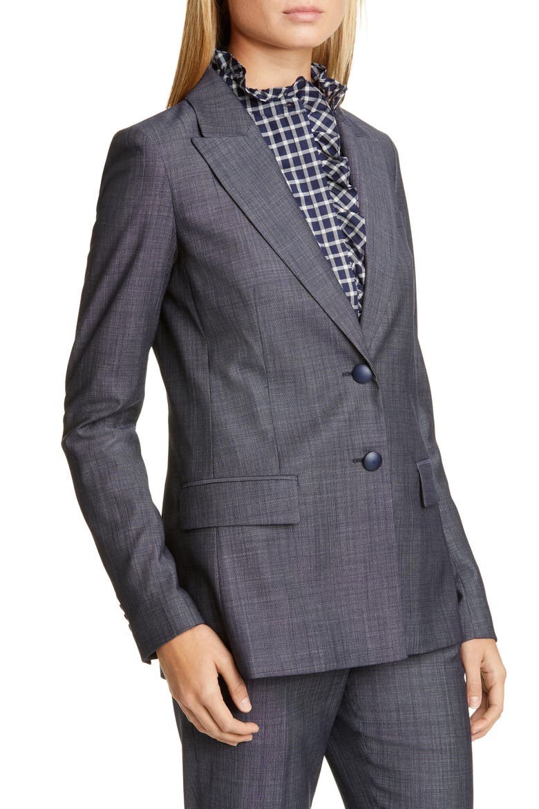 Harlow Wool Blend Blazer, Alternate, color, ROYAL BLUE MULTI