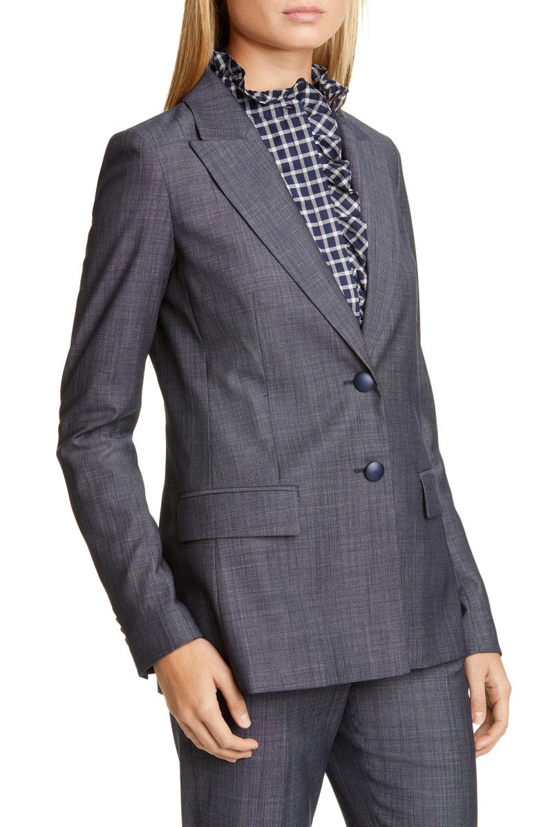 Lafayette 148 New York Harlow Wool Blend Blazer, Alternate, color, 