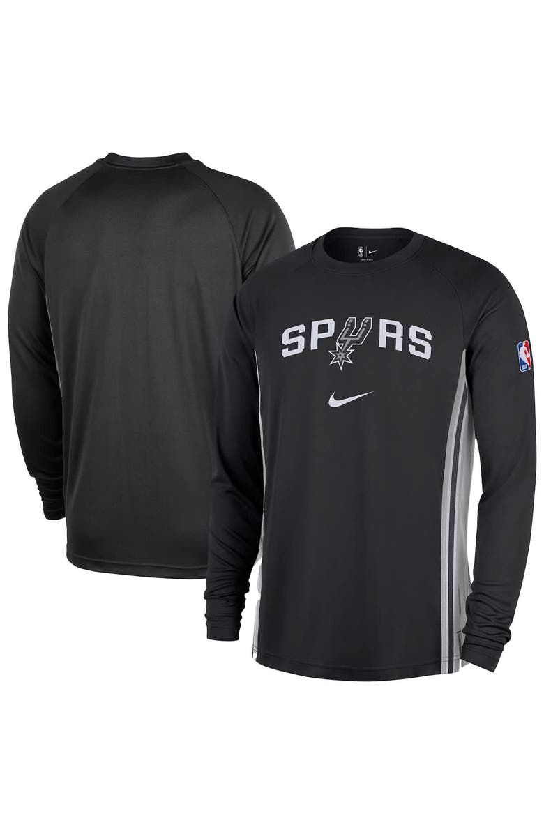 Nike Men's Nike Black San Antonio Spurs 2025/26 Authentic Pre-Game Legend Dri-FIT Long Sleeve Shooting Shirt, Main, color, Black