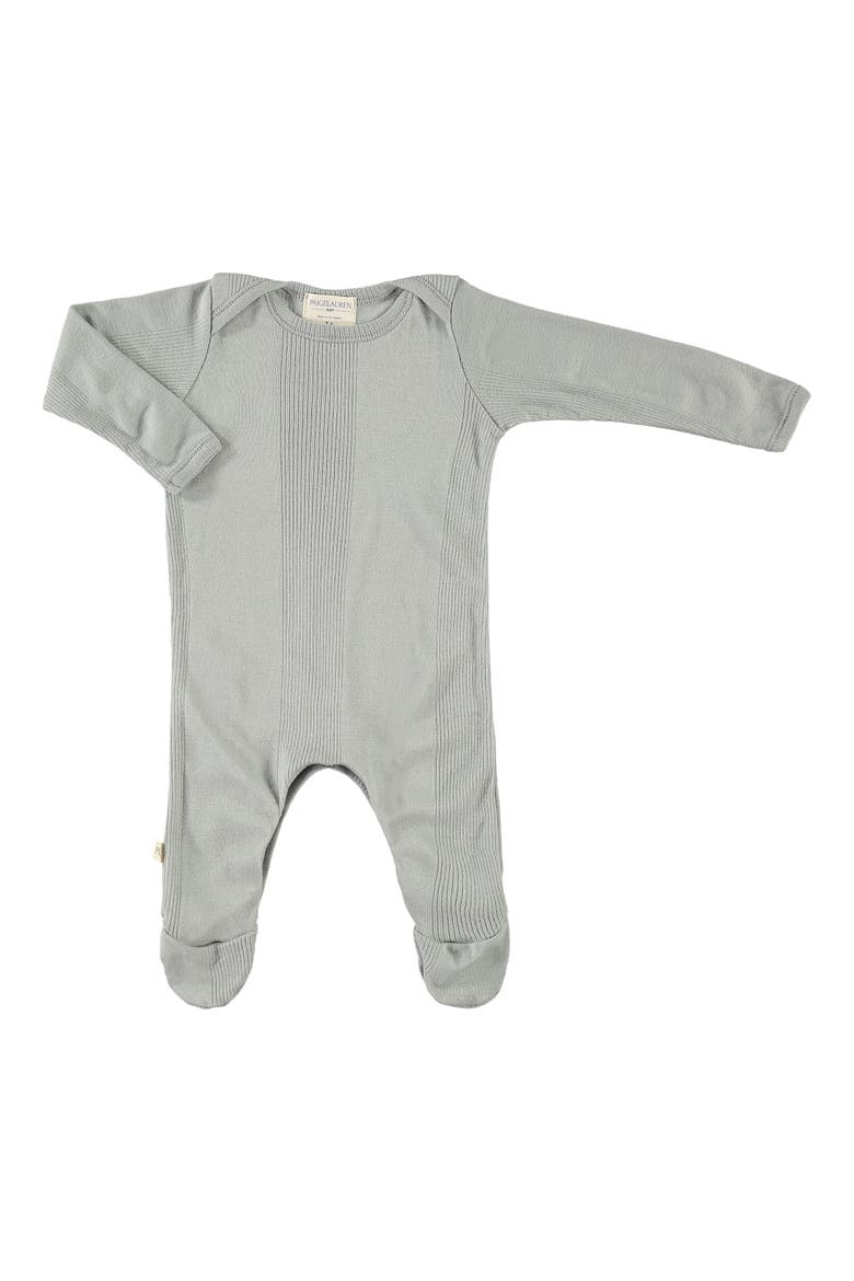 Ribbed Cotton & Modal Footie, Main, color, GREY